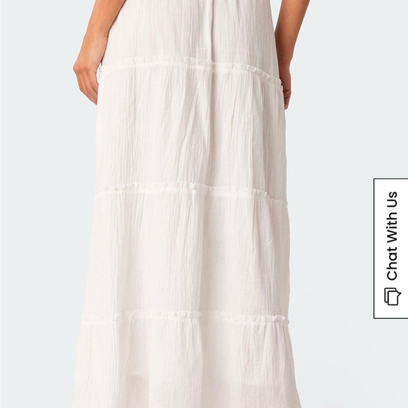 New Edikted White Maxi Skirt - Picture 3 of 6